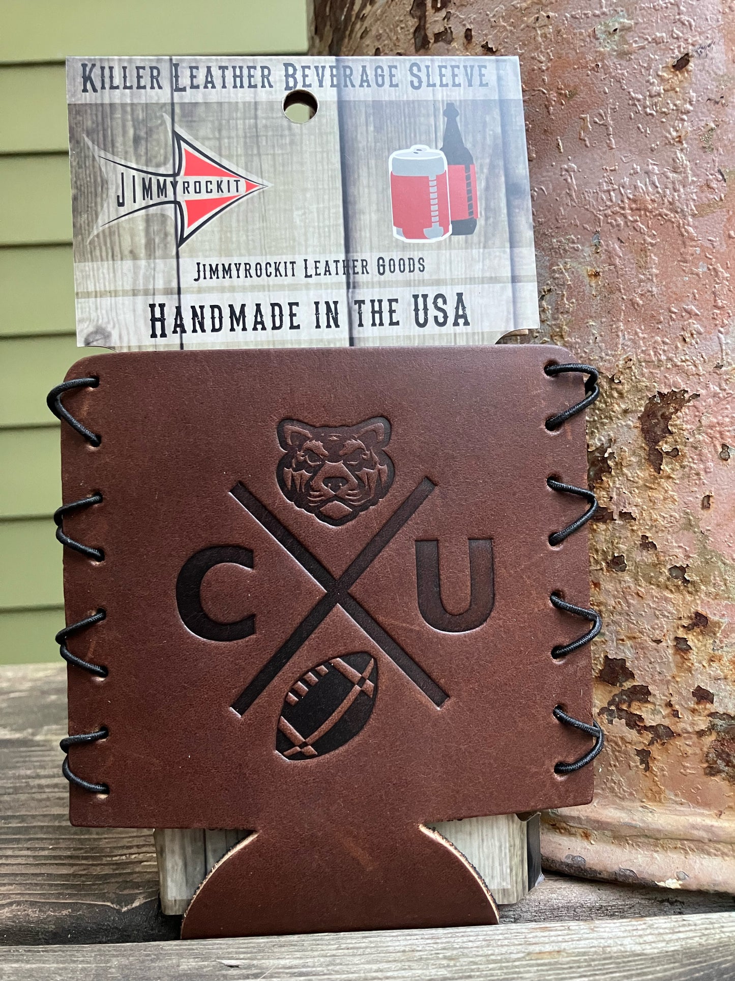 Leather Koozie - Clemson Football