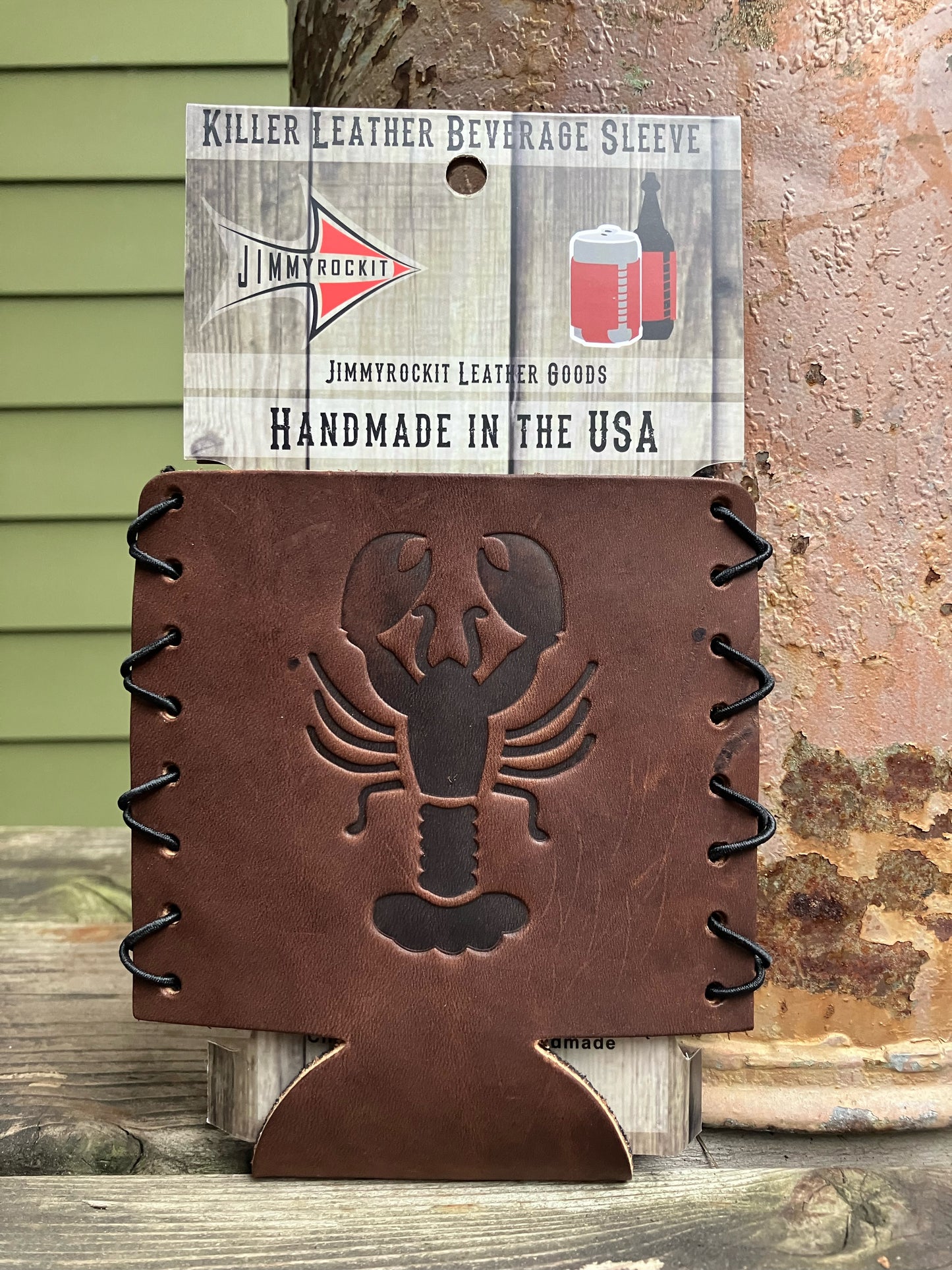 Leather Koozie - Lobster Crawfish