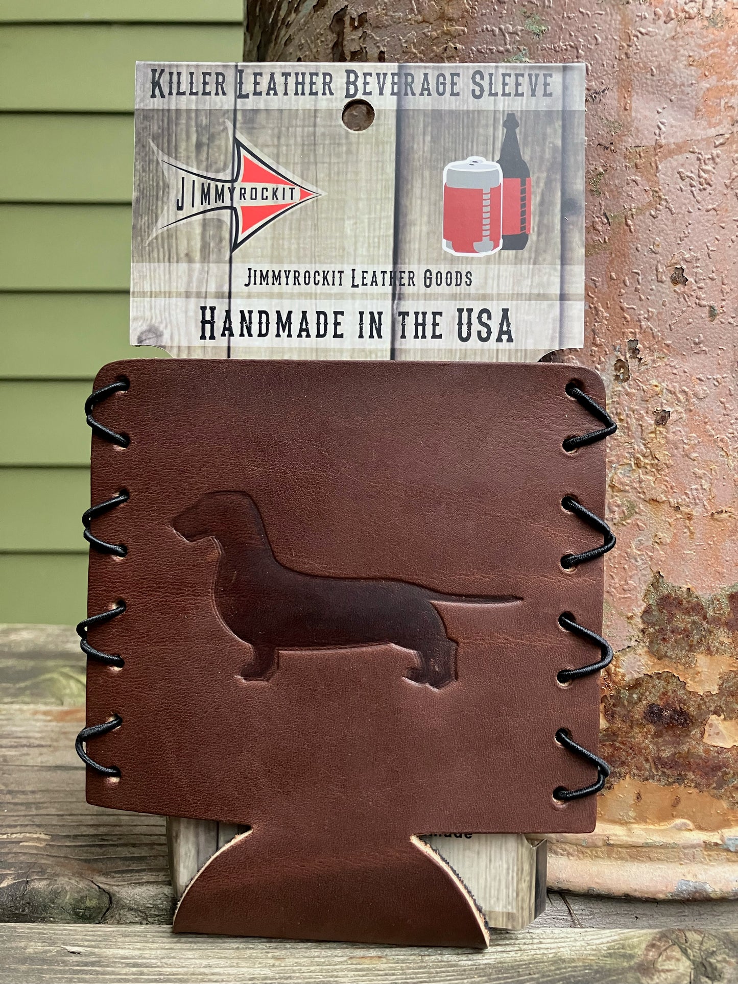 Leather Koozie - Dachshund