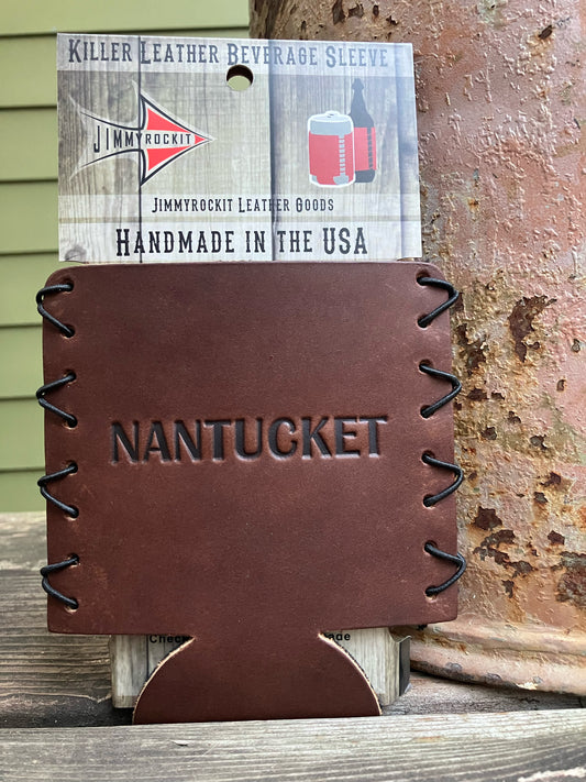 Leather Koozie - Nantucket