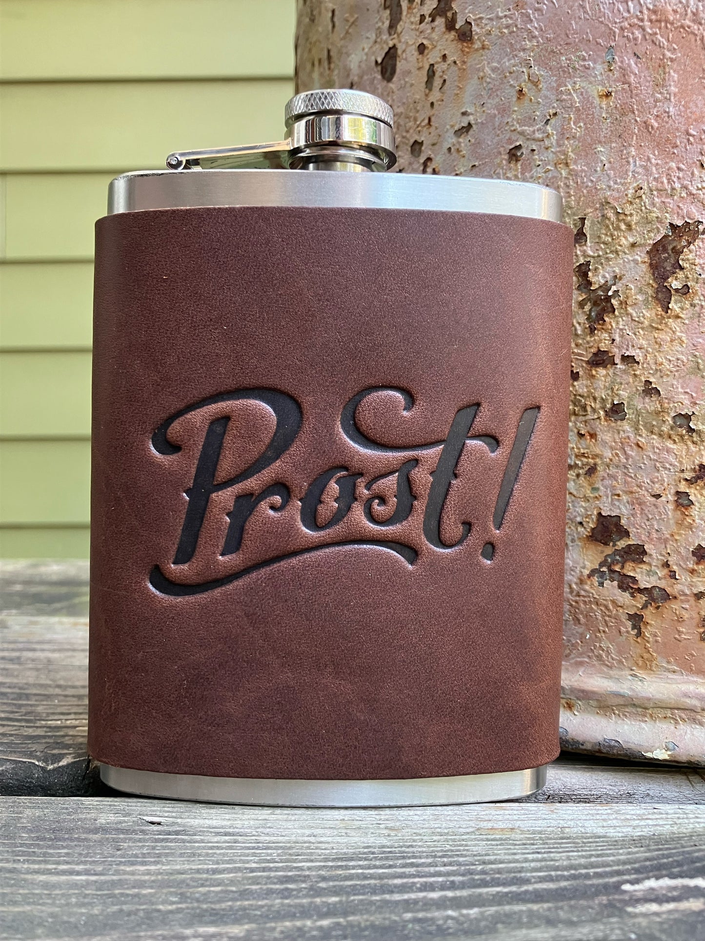 Leather Flask - Prost