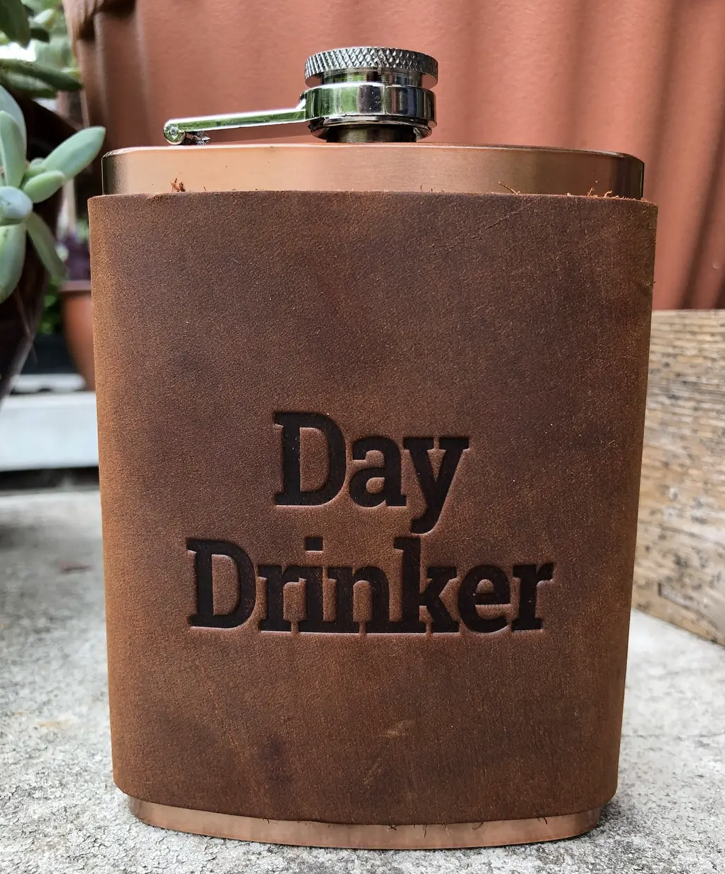 Leather Flask - Day Drinker