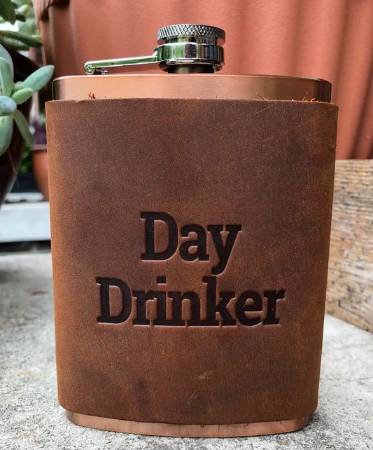 Leather Flask - Day Drinker
