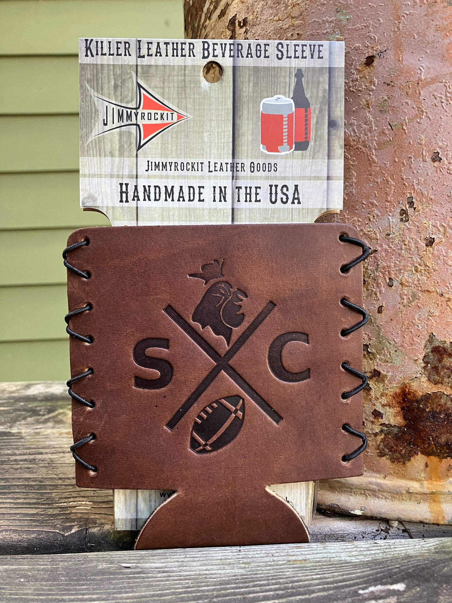 Leather Koozie - South Carolina Football