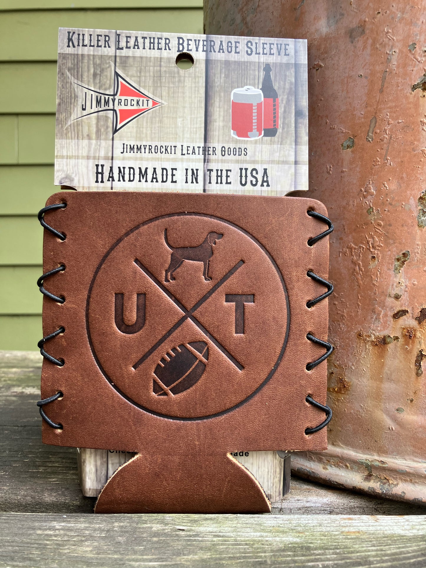 Leather Koozie - Tennessee Football