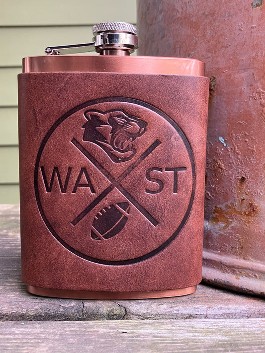 Leather Flask - Washington State Football