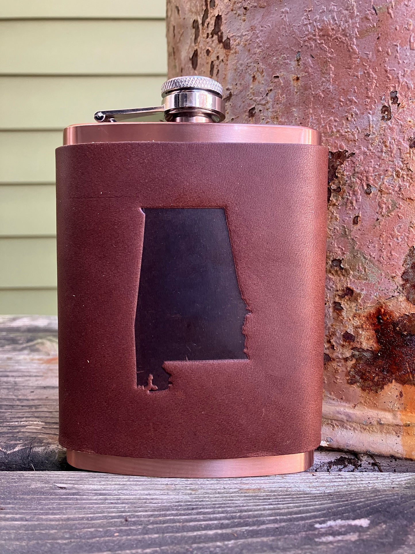 Leather Flask - Alabama