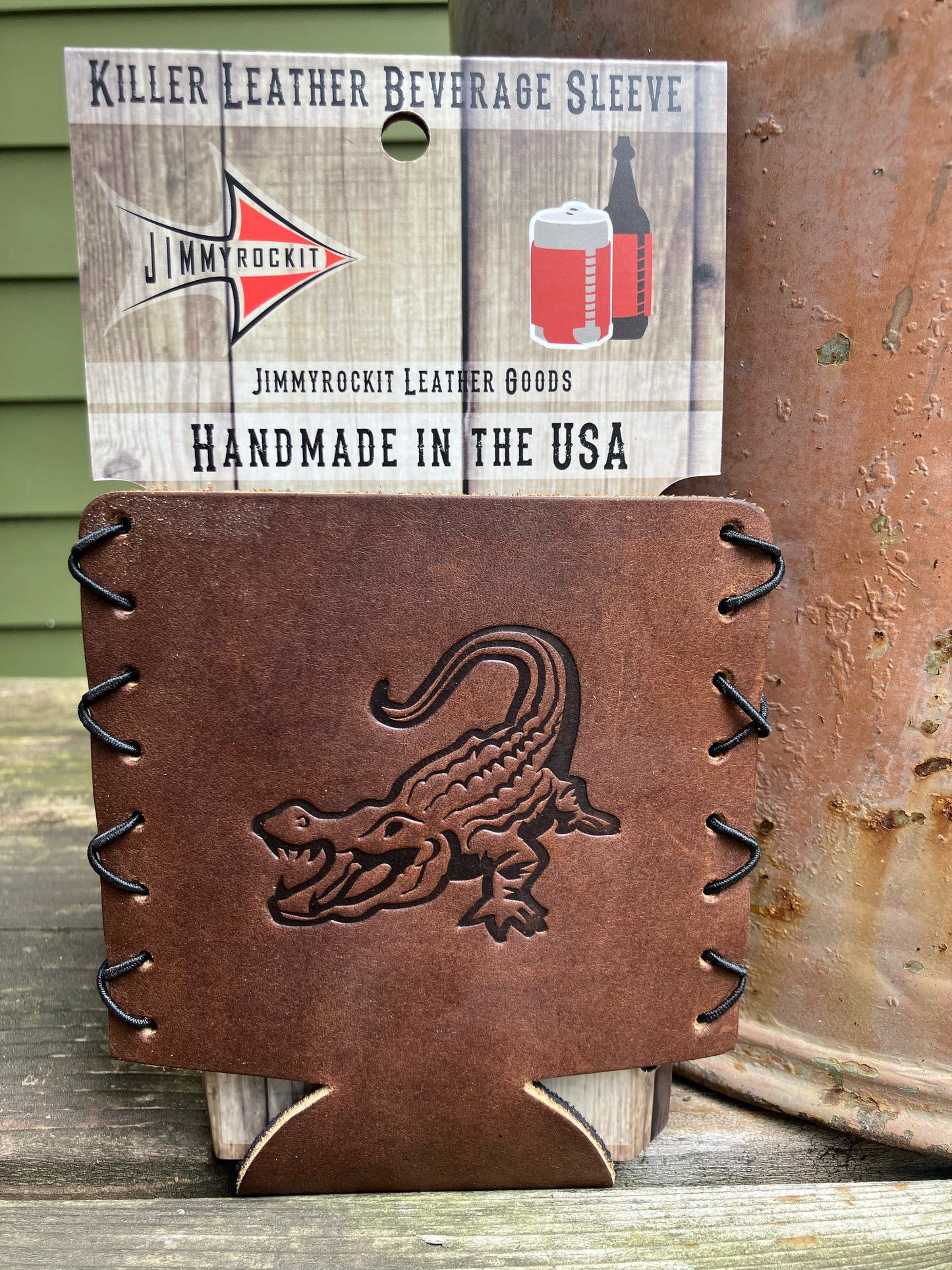 Leather Koozie - Alligator