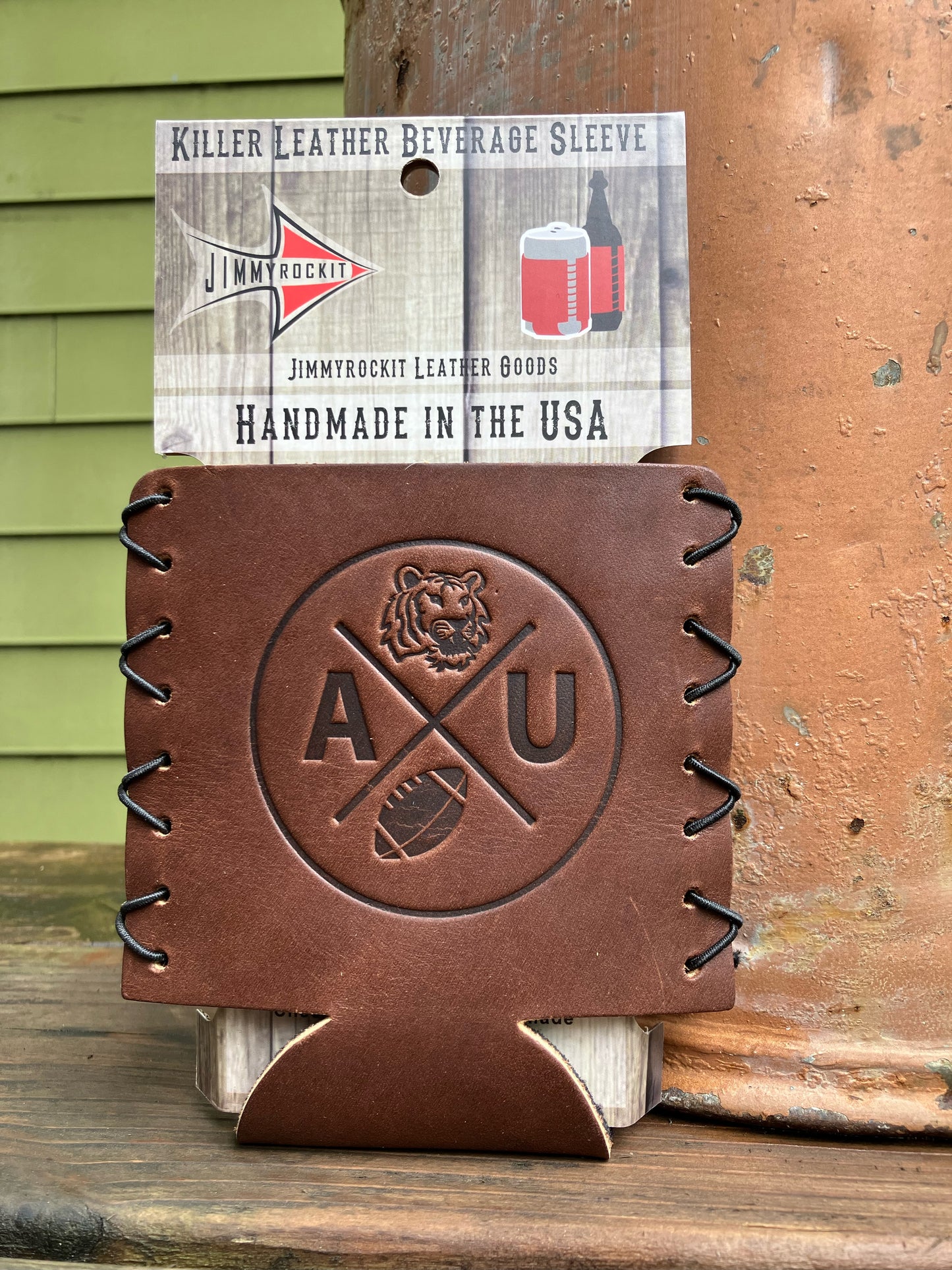 Leather Koozie - Auburn Football