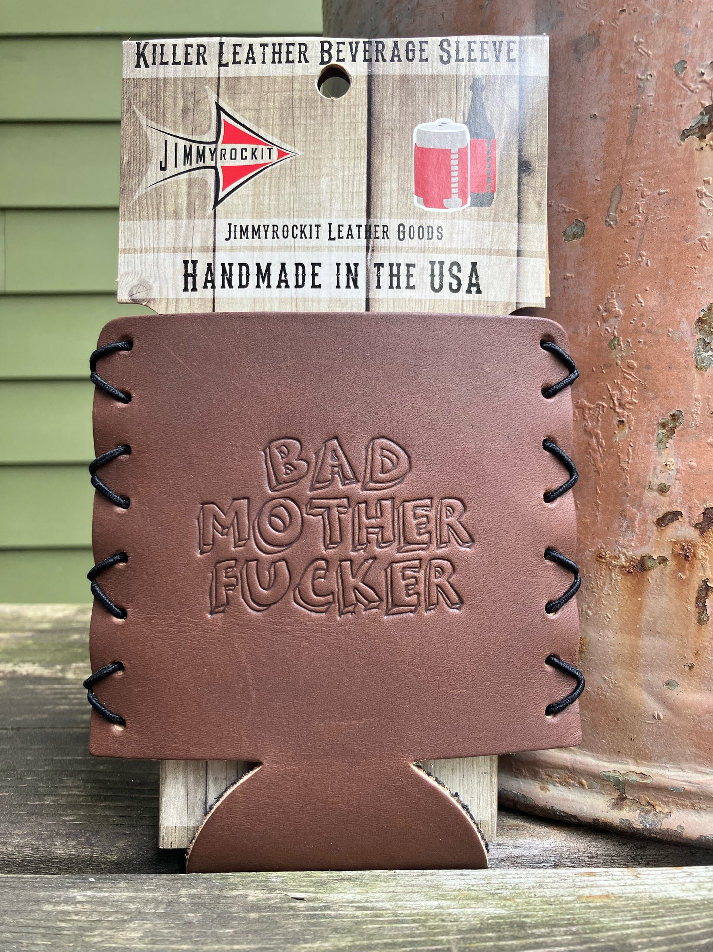 Leather Koozie - Bad Mother Fucker