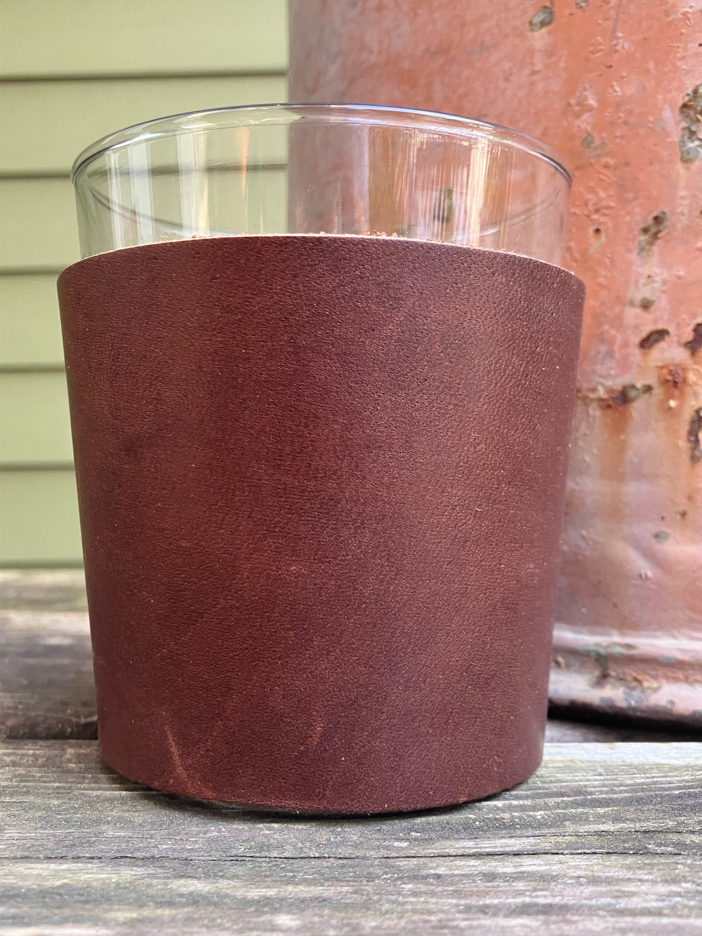 Leather Wrapped Whiskey Glass - Blank