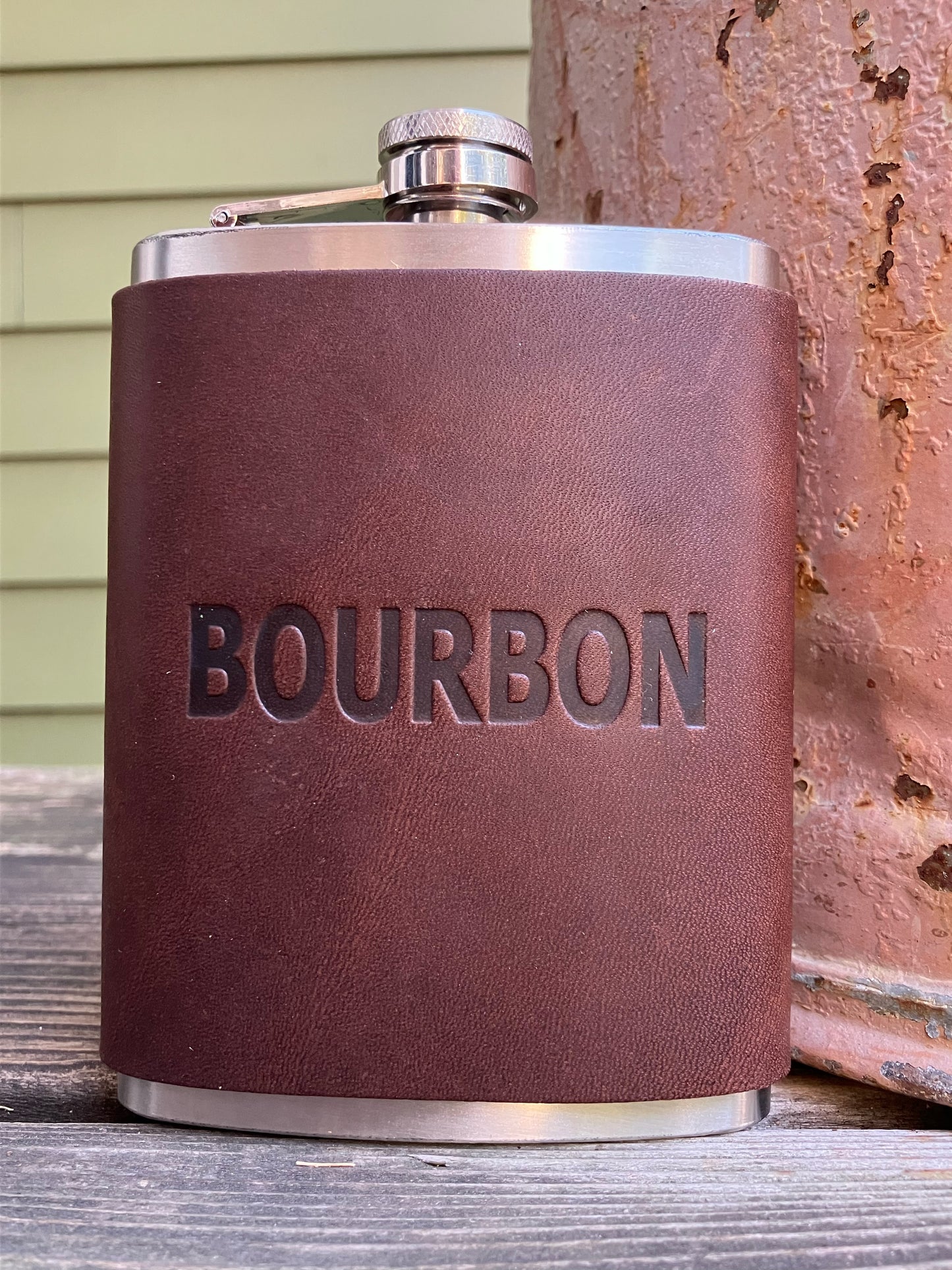 Leather Flask - Bourbon