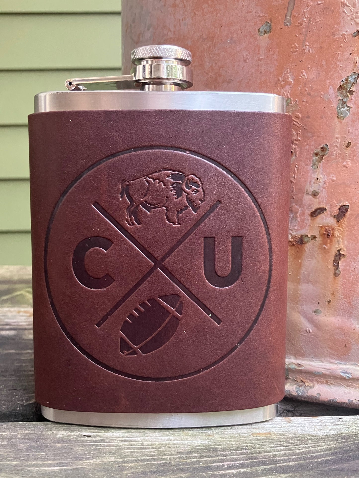 Leather Flask - Colorado Football