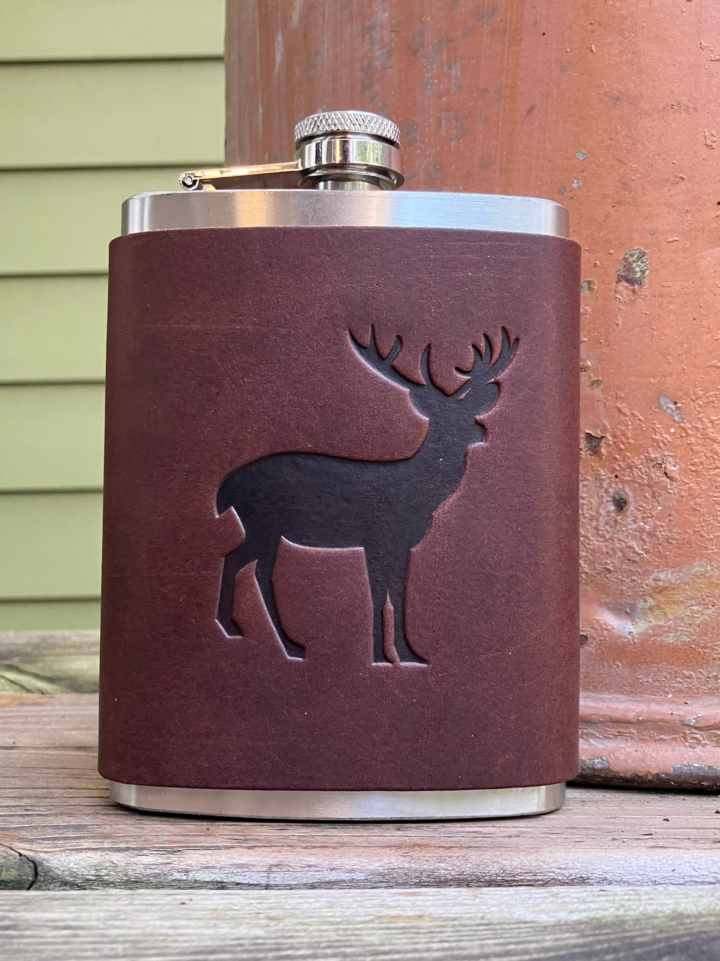 Leather Flask - Deer