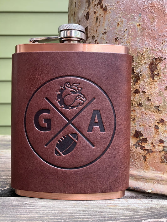 Leather Flask - Georgia Football