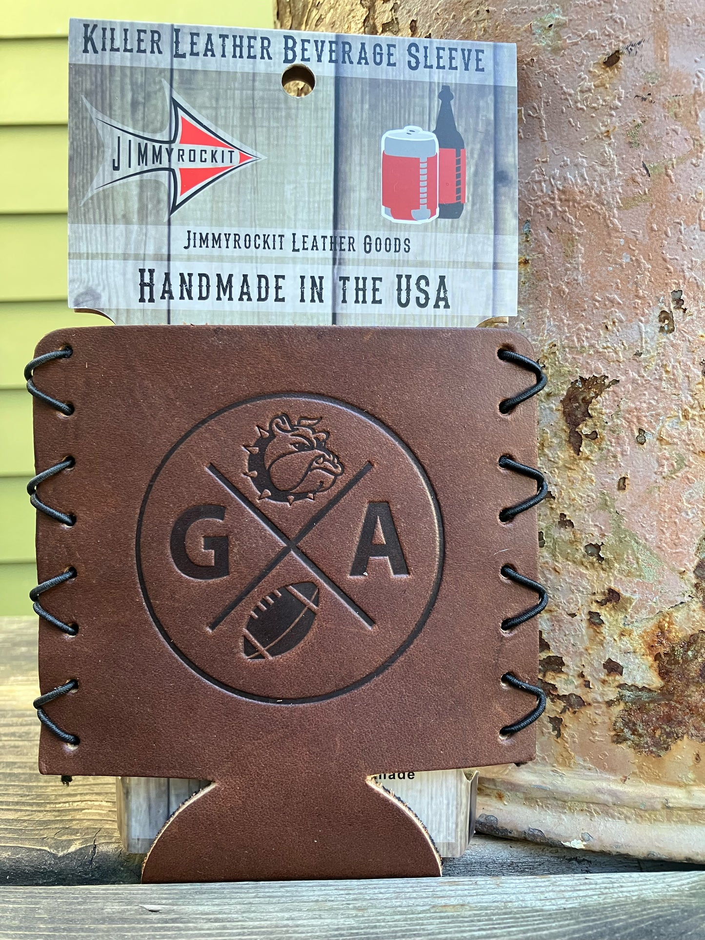 Leather Koozie - Georgia Football