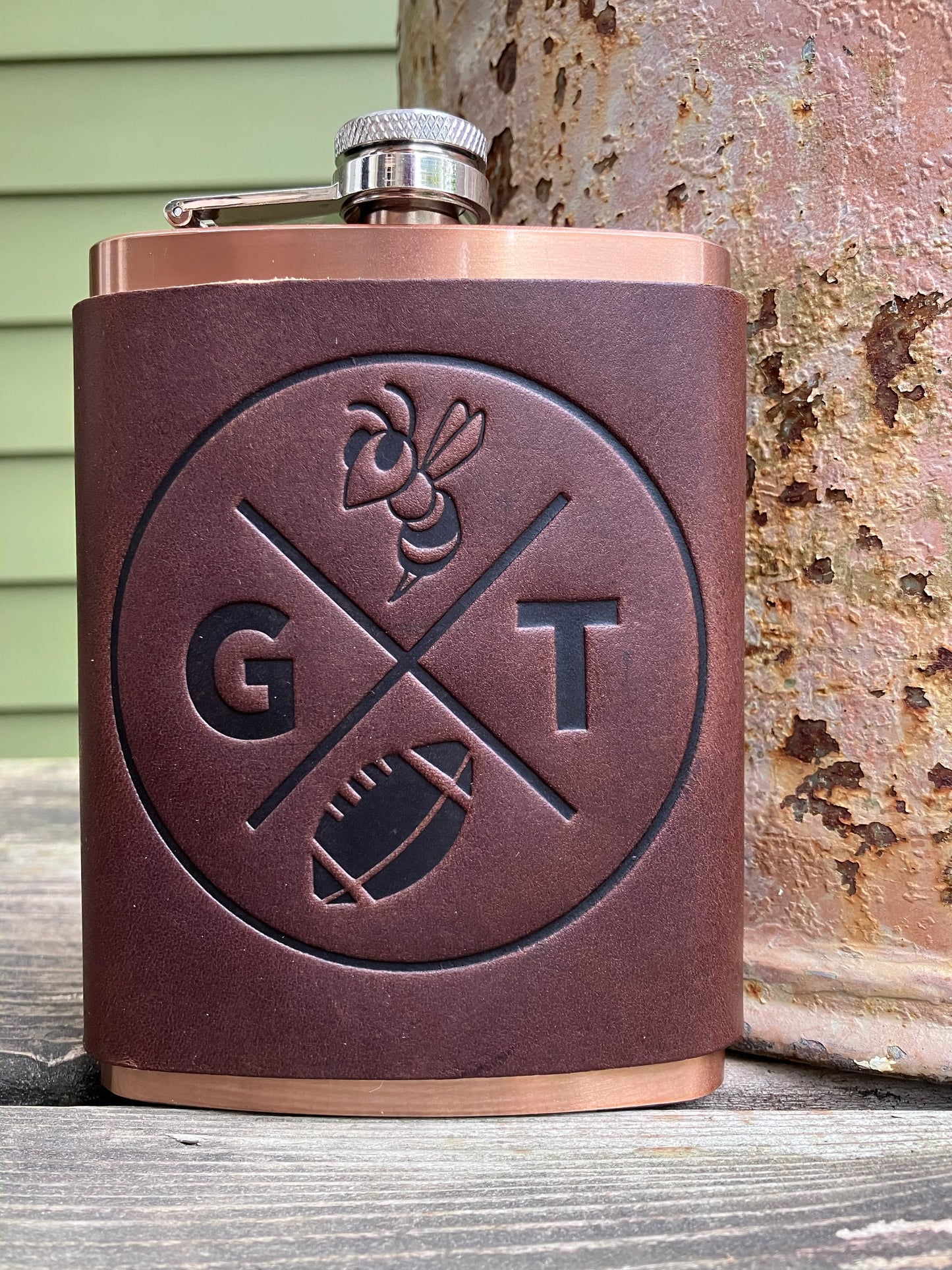 Leather Flask - Georgia Tech Football