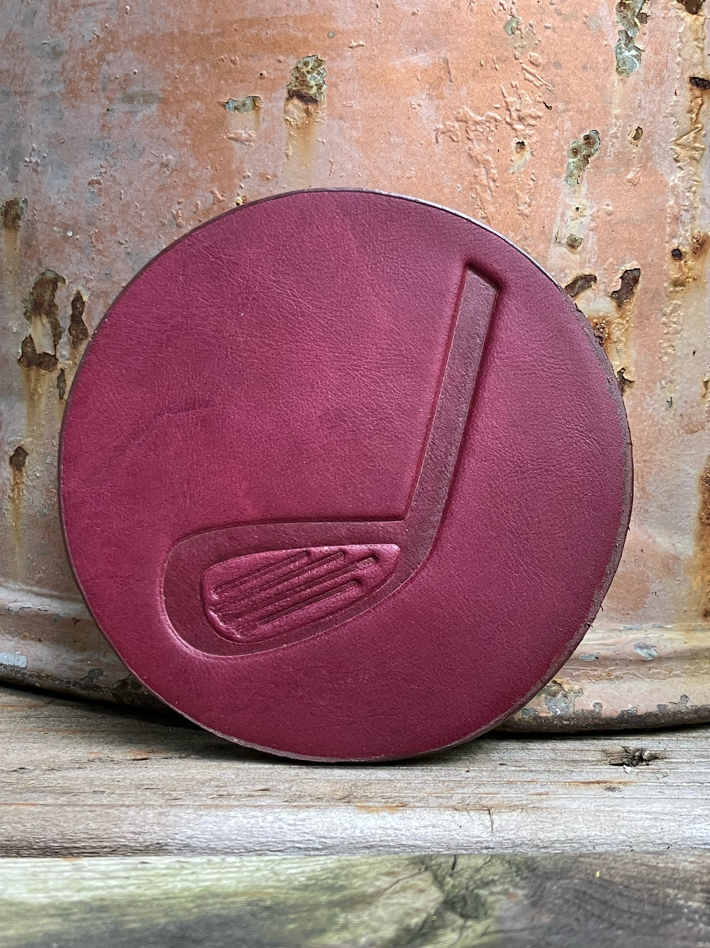 Leather Coaster - Golf Club