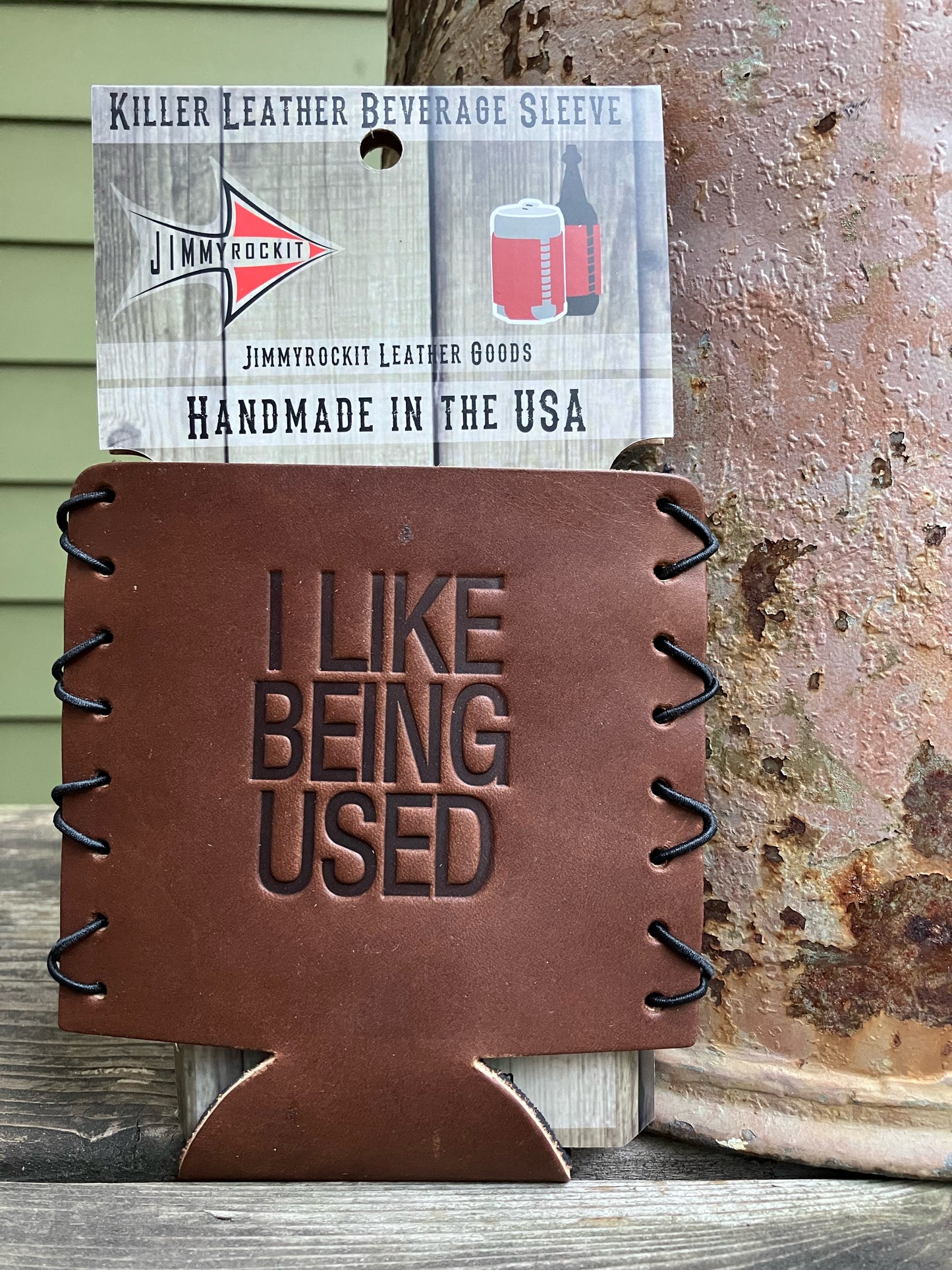 Leather Koozie - I Like Being Used