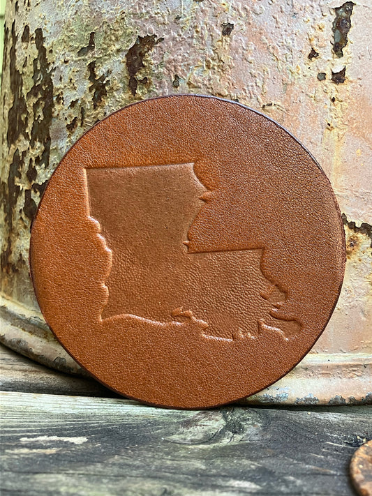 Leather Coaster - Louisiana