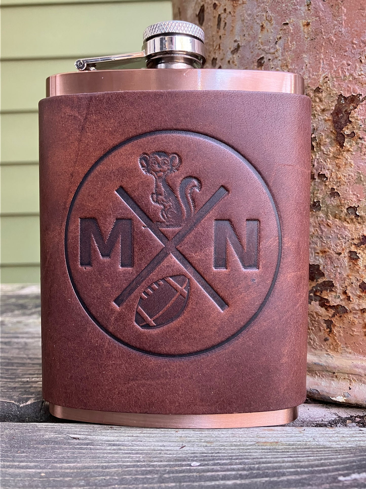 Leather Flask - Minnesota Football