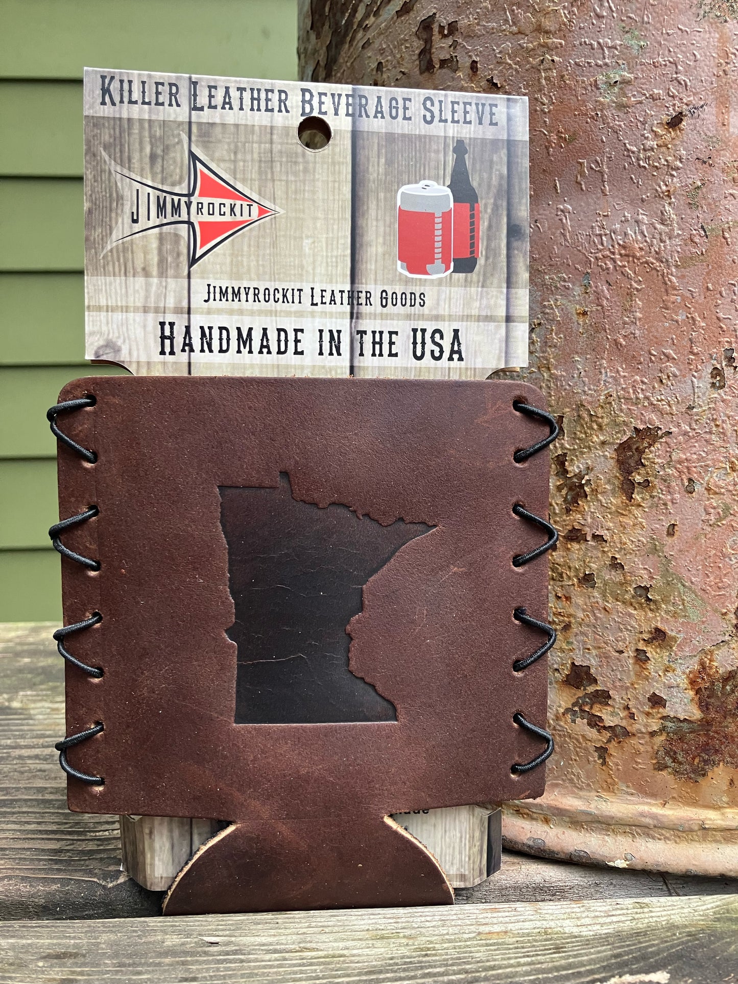 Leather Koozie - Minnesota