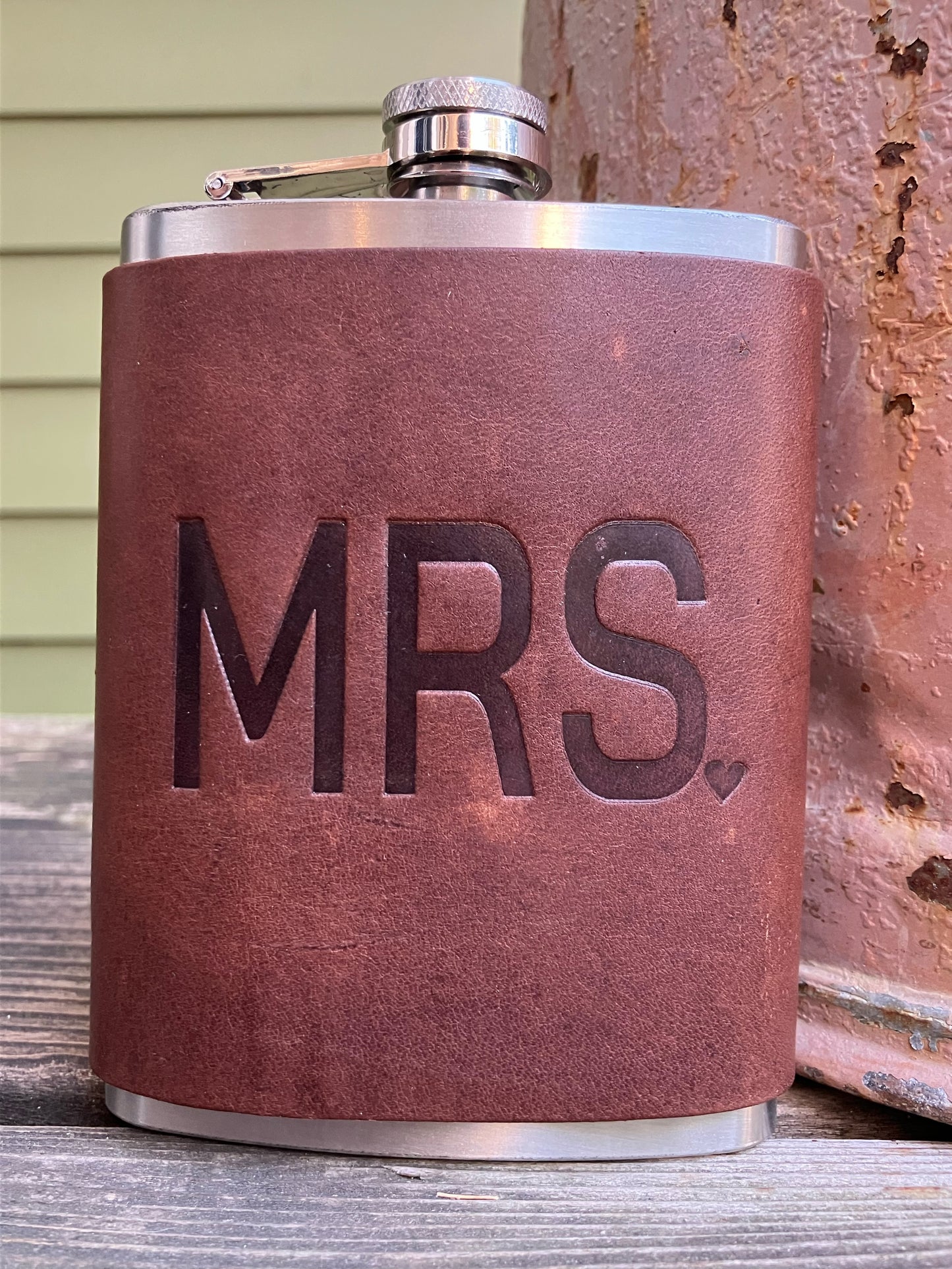 Leather Flask - Mrs.