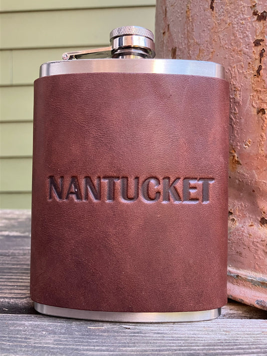 Leather Flask - Nantucket