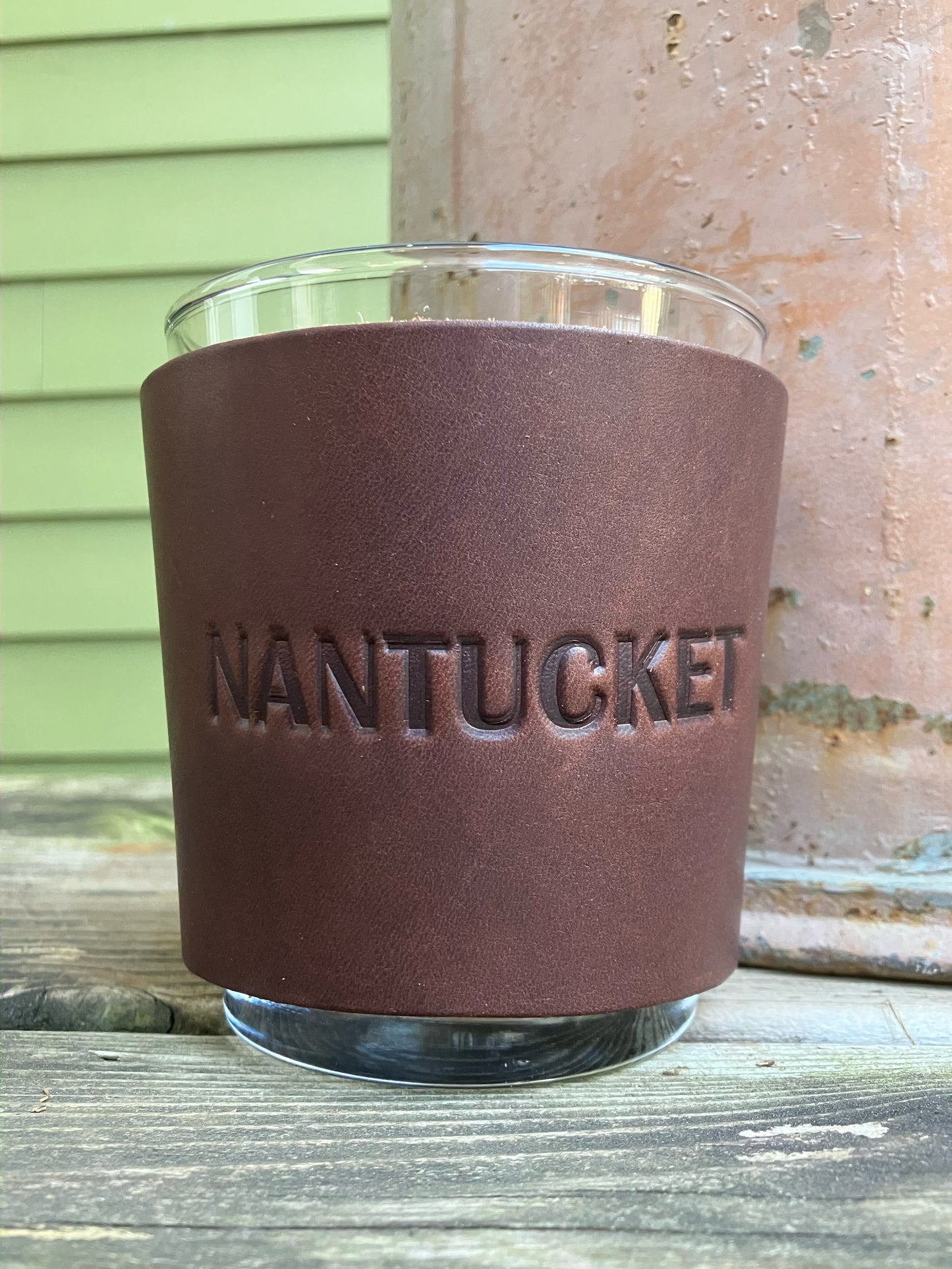 Leather Wrapped Whiskey Glass - Nantucket