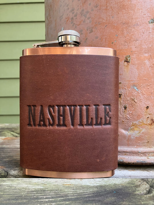 Leather Flask - Nashville