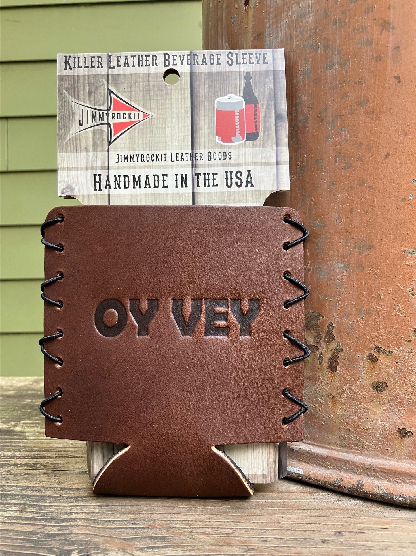 Leather Koozie - Oy Vey