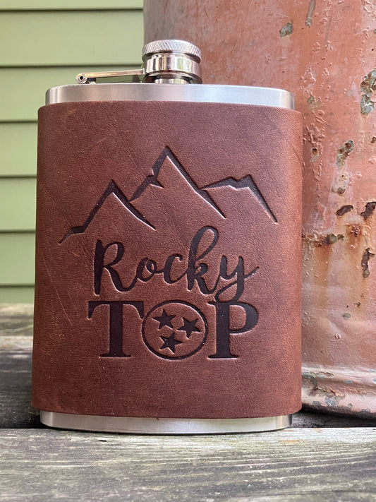 Leather Flask - Rocky Top