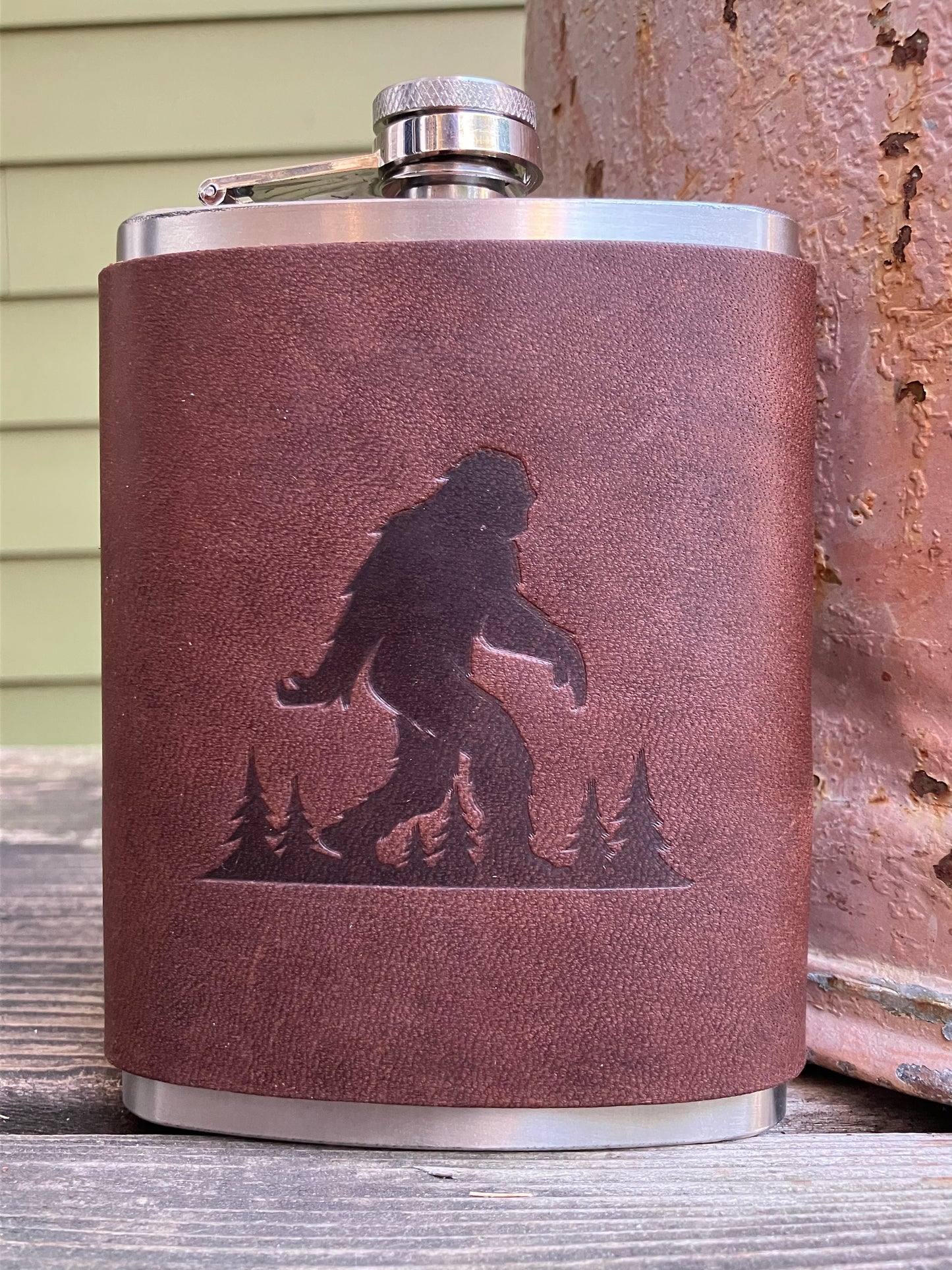 Leather Flask - Sasquatch