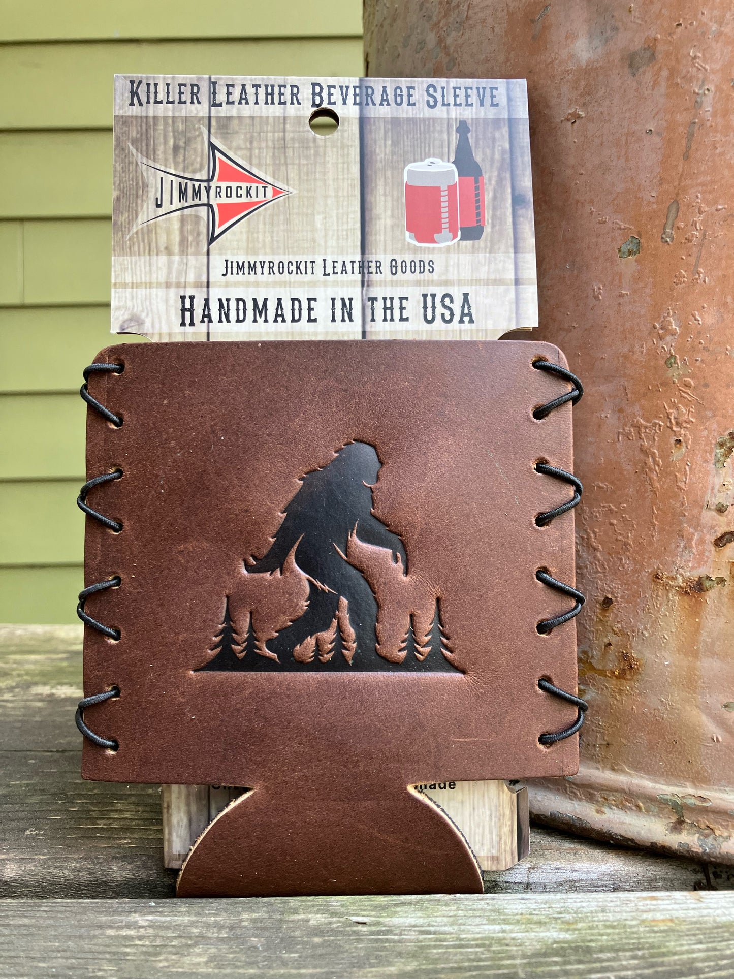 Leather Koozie - Sasquatch