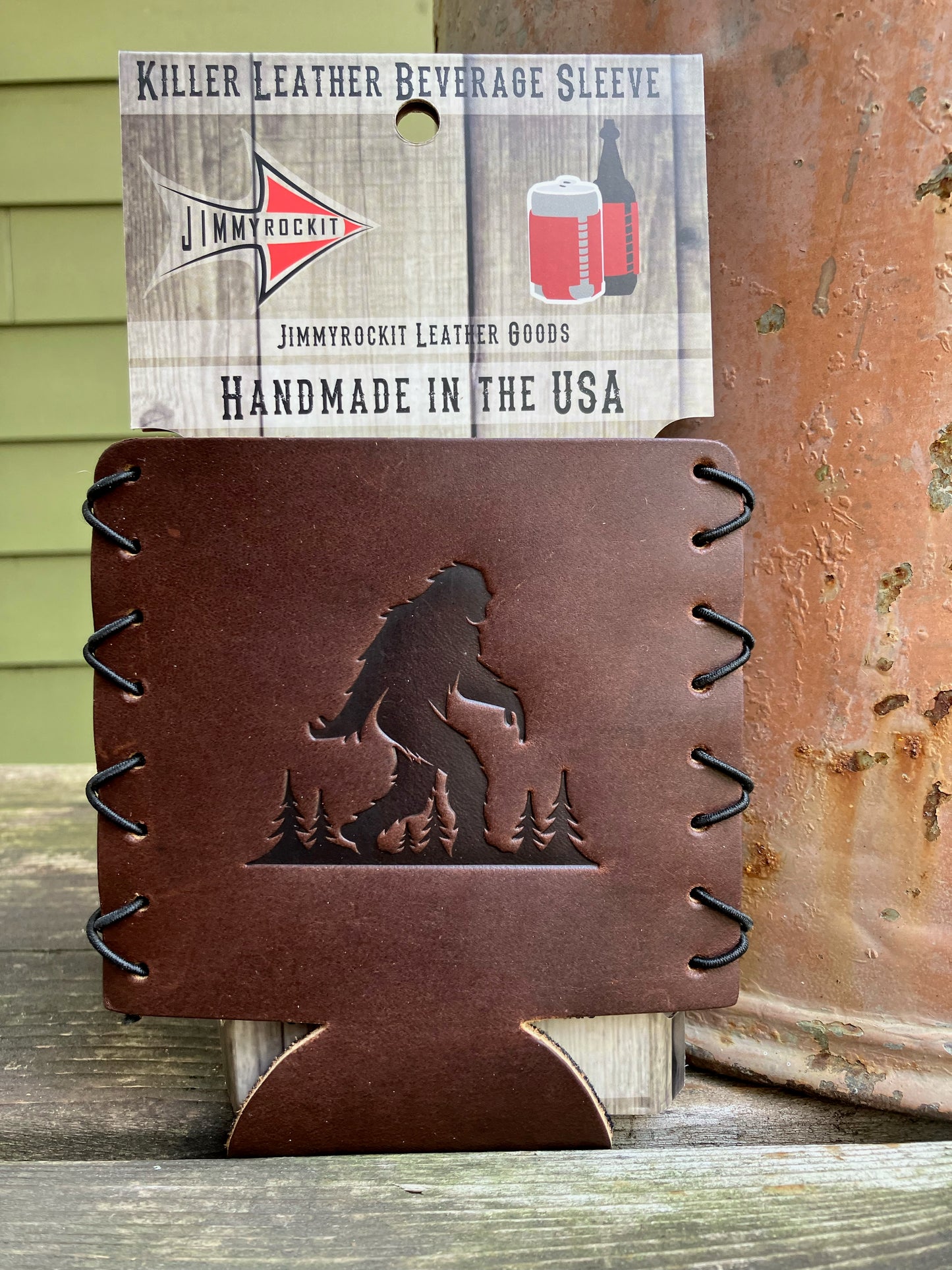 Leather Koozie - Sasquatch