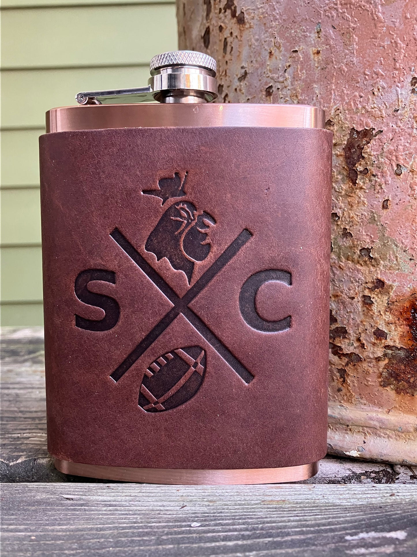 Leather Flask - South Carolina Football