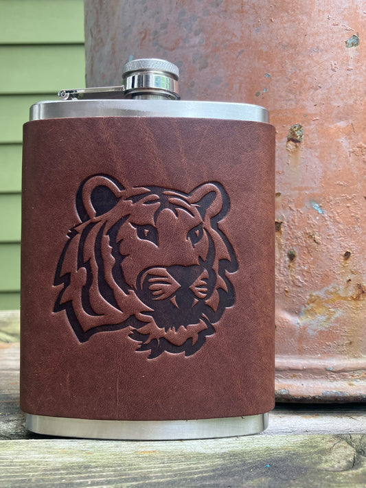Leather Flask - Tiger