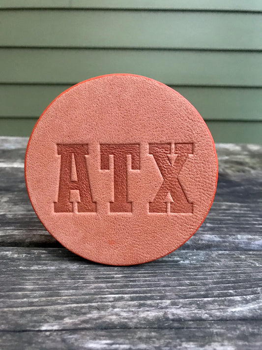 Leather Coaster - ATX Austin