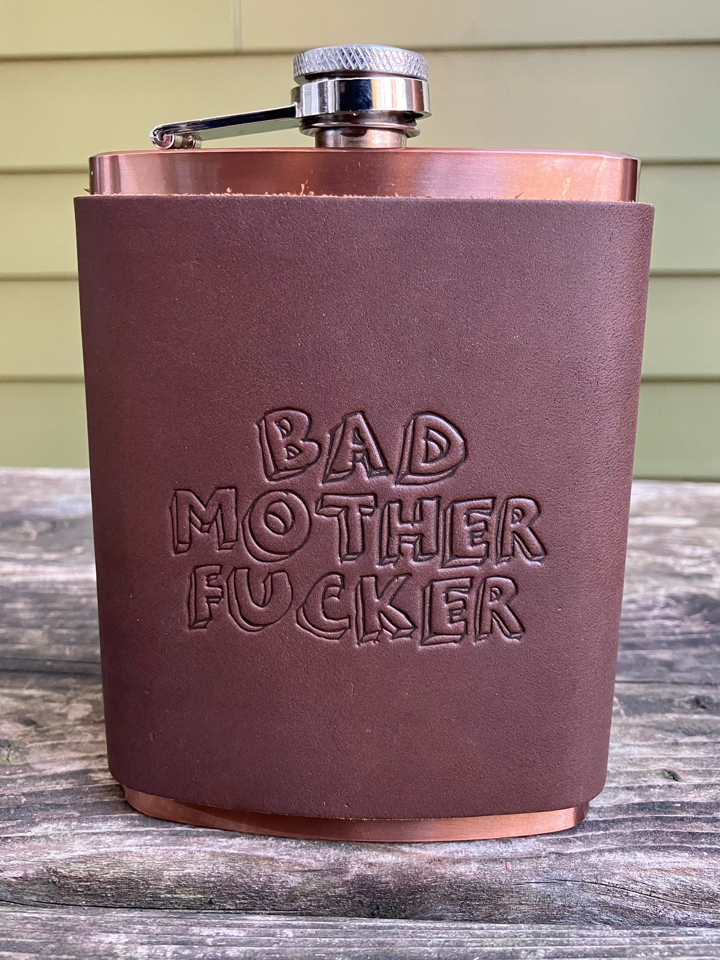 Leather Flask - Bad Mother Fucker