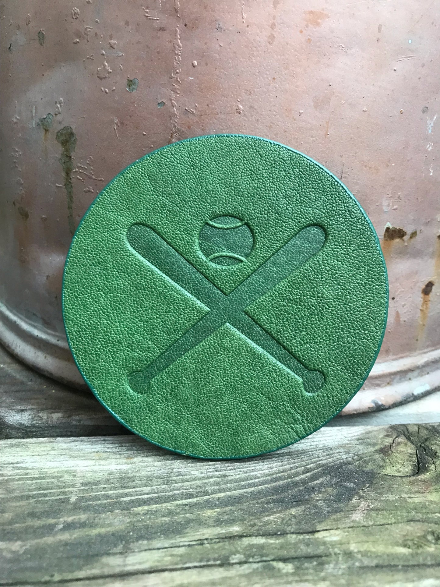 Leather Coaster - Baseball Bats