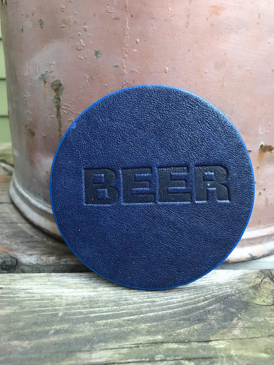 Leather Coaster - Beer