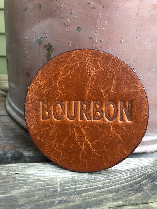 Leather Coaster - Bourbon