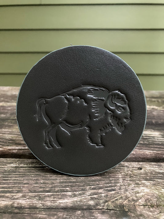 Leather Coaster - Buffalo Bison