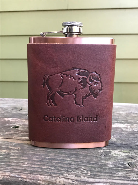 Leather Flask - Catalina Island