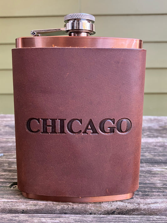 Leather Flask - Chicago