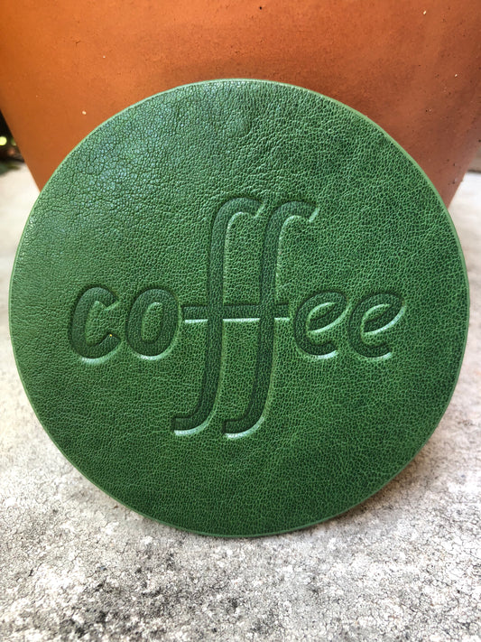 Leather Coaster - Coffee