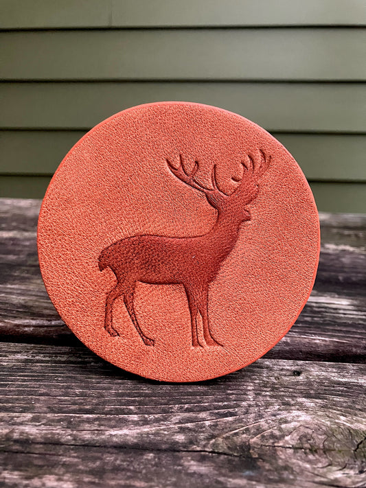 Leather Coaster - Deer