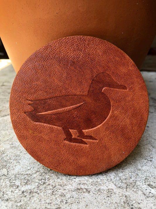 Leather Coaster - Duck