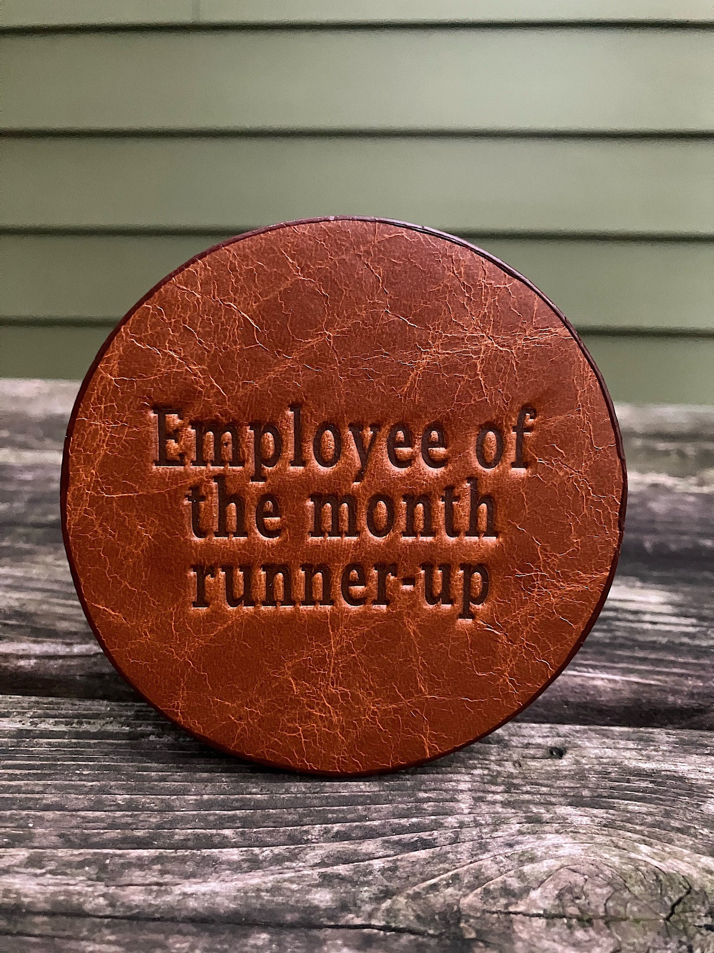 Leather Coaster - Employee Of The Month Runner-Up