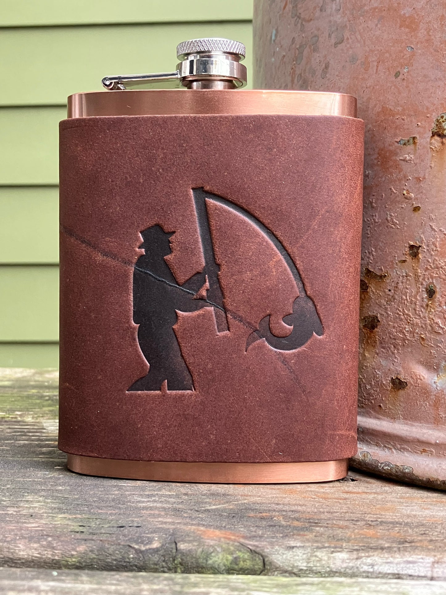 Leather Flask - Fisherman